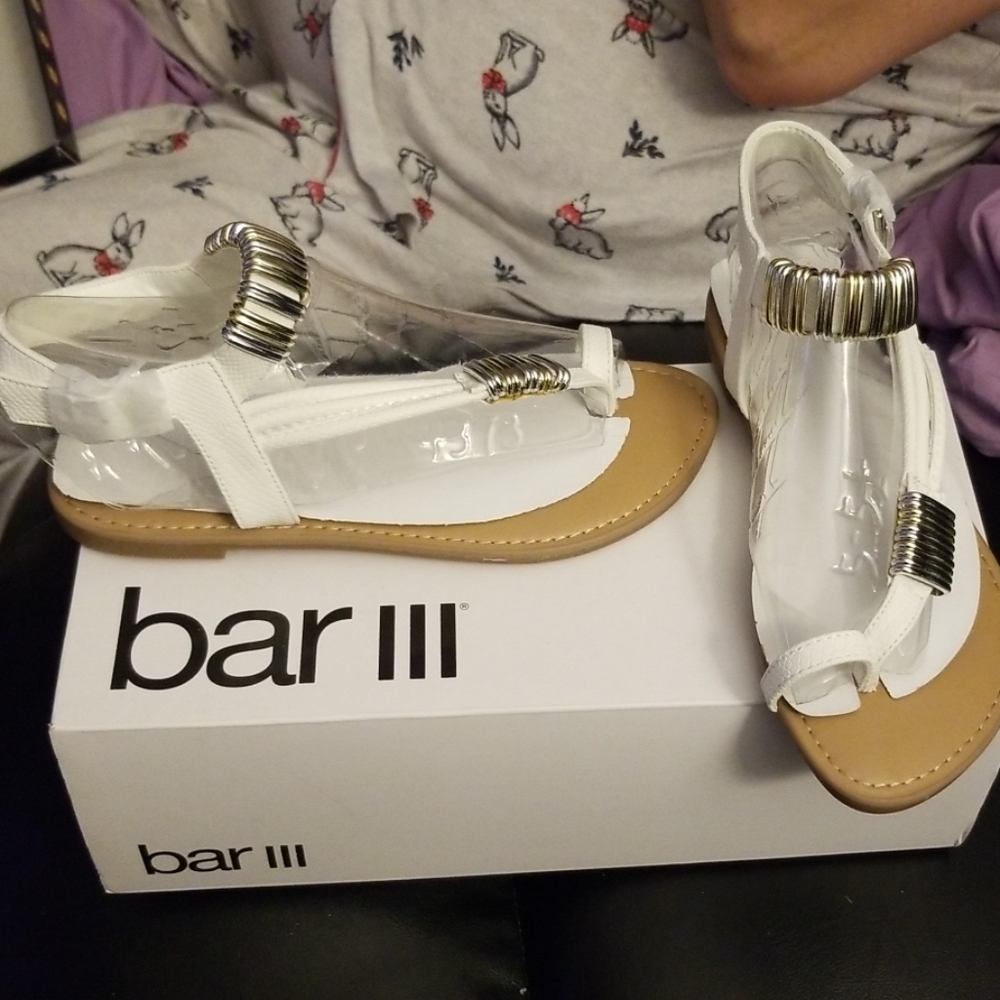sandals, never worn